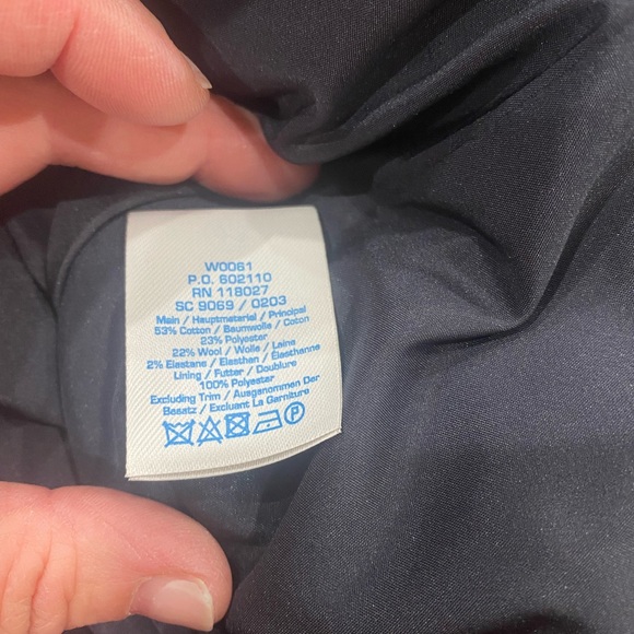 Boden- Edith Trim Detail Dress, Navy w/Red Piping, Grograin Ribbon Trim, Size 2P - Picture 10 of 11